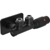Mexen G00 jeu de thermostats d'angle avec plaque de finition S, Duplex, DN50, noir - W907-900-910-70