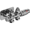 Mexen G00 ensemble thermostatique angulaire/droit avec cache S, Duplex, DN50, chrome - W908-900-910-01