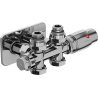 Mexen G00 ensemble thermostatique coudé/droit avec rosace S, Duplex, DN50, chrome - W908-900-910-01