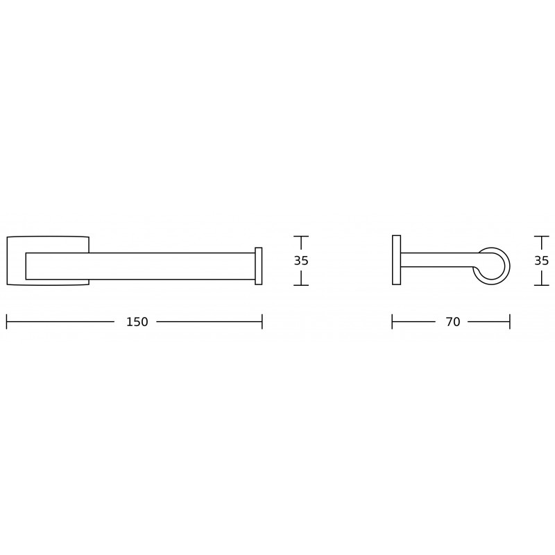Mexen Zoja support papier toilette, doré - 70191333-50