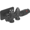Mexen G00 jeu thermostatique coudé/droit avec cache S, Duplex, DN50, anthracite - W908-900-910-66