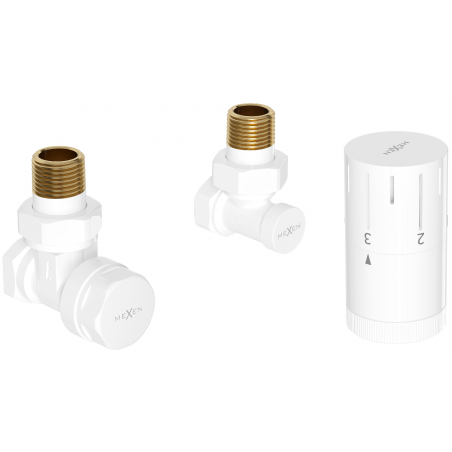 Mexen G05 ensemble thermostatique angulaire, blanc - W901-958-20