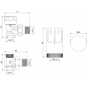 Mexen G05 ensemble thermostatique d'angle, anthracite - W901-958-66