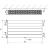 Mexen Line CCL33 radiateur plat 500 x 900 mm, raccordement inférieur central, 1711 W, blanc - W6C33L-050-090-00