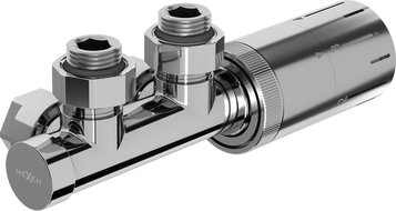 Mexen G05 ensemble thermostatique angulaire, Duplex, DN50, chrome - W907-958-01