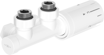 Mexen G05 ensemble thermostatique d'angle, Duplex, DN50, blanc - W907-958-20