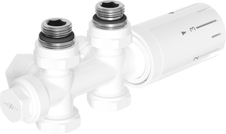 Mexen G05 kit thermostatique angulaire/droit, Duplex, DN50, blanc - W908-958-20