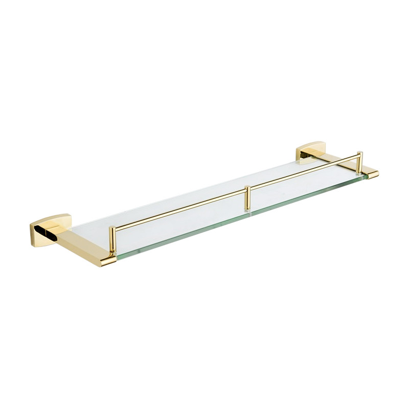 Mexen Zoja étagère murale en verre, dorée - 7019137-50