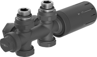 Mexen G05 ensemble thermostatique angle/droit, Duplex, DN50, anthracite - W908-958-66