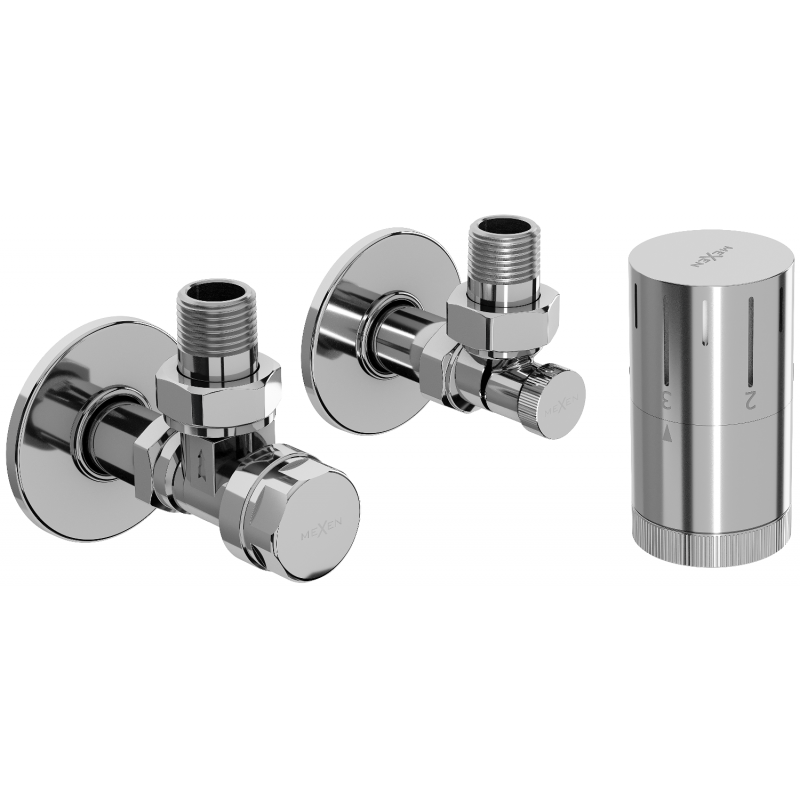 Mexen G05 ensemble thermostatique d'angle avec cache R, chrome - W901-958-904-01