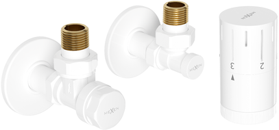 Mexen G05 ensemble thermostatique d'angle avec cache R, blanc - W901-958-904-20
