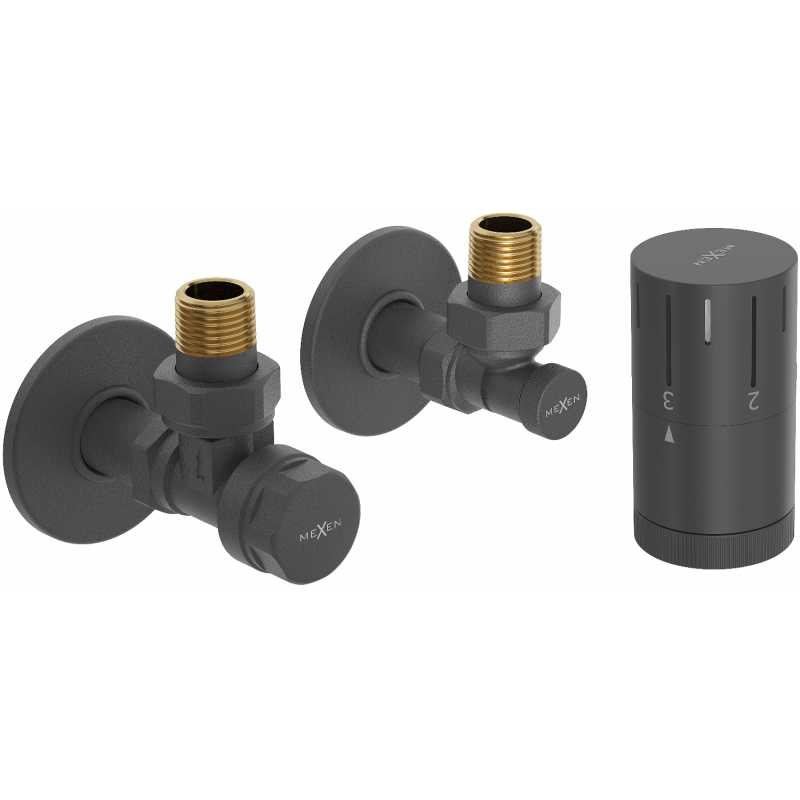 Mexen G05 ensemble thermostatique angulaire avec cache, anthracite - W901-958-904-66