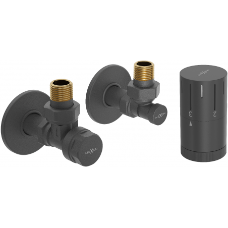 Mexen G05 ensemble thermostatique angulaire avec cache, anthracite - W901-958-904-66