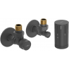 Mexen G05 ensemble thermostatique angulaire avec cache, anthracite - W901-958-904-66