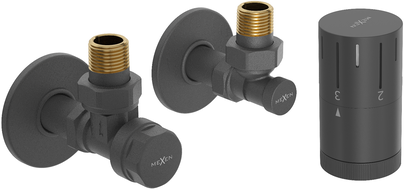 Mexen G05 ensemble thermostatique d'angle avec cache R, anthracite - W901-958-904-66