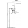 Mexen distributeur de liquide pour évier, blanc moucheté - 6601320-26