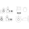 Mexen G05 ensemble thermostatique axial avec cache R, anthracite - W903-958-904-66