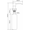 Mexen distributeur de liquide pour évier, beige moucheté - 6601320-69