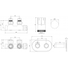 Mexen G05 ensemble thermostatique d'angle avec cache R, Duplex, DN50, blanc - W907-958-905-20