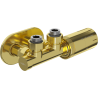 Mexen G05 ensemble thermostatique angulaire avec cache R, Duplex, DN50, doré - W907-958-905-50