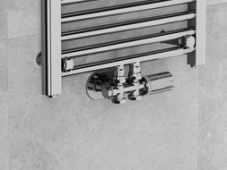 Mexen G05 ensemble thermostat à angle/droit avec cache R, Duplex, DN50, chrome - W908-958-905-01