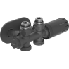 Mexen G05 ensemble thermostat à angle/droit avec rosace R, Duplex, DN50, anthracite - W908-958-905-66