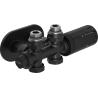 Mexen G05 set de thermostats angle/droit avec rosace R, Duplex, DN50, noir - W908-958-905-70