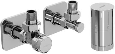 Mexen G05 ensemble thermostatique d'angle avec cache S, chromé - W901-958-909-01