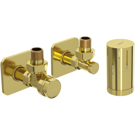 Mexen G05 ensemble thermostatique angulaire avec rosace S, doré - W901-958-909-50