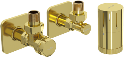 Mexen G05 ensemble thermostatique angulaire avec rosace S, doré - W901-958-909-50