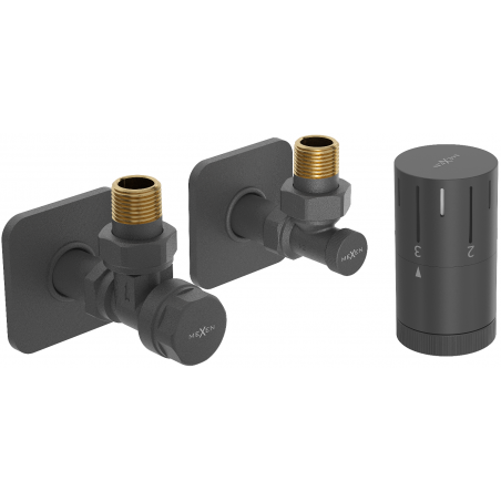 Mexen G05 kit thermostatique d'angle avec cache S, anthracite - W901-958-909-66