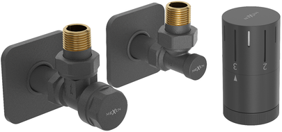 Mexen G05 kit thermostatique d'angle avec cache S, anthracite - W901-958-909-66