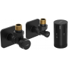 Mexen G05 ensemble thermostatique angulaire avec cache S, noir - W901-958-909-70