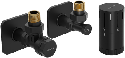 Mexen G05 ensemble thermostatique angulaire avec cache S, noir - W901-958-909-70