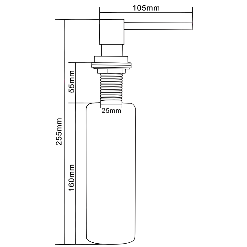 Mexen distributeur de liquide pour évier, blanc - 6605320-20