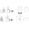 Mexen G05 kit thermostatique axial avec cache S, noir - W903-958-909-70