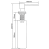 Mexen distributeur de liquide pour évier, doré - 6605320-50