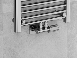 Mexen G05 ensemble thermostatique d'angle avec cache S, Duplex, DN50, chrome - W907-958-910-01