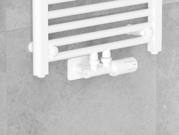 Mexen G05 ensemble thermostatique d'angle avec cache S, Duplex, DN50, blanc - W907-958-910-20
