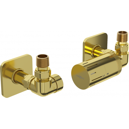 Mexen G05 ensemble thermostatique axial avec cache S, doré - W903-958-909-50