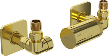 Mexen G05 ensemble thermostatique axial avec cache S, doré - W903-958-909-50