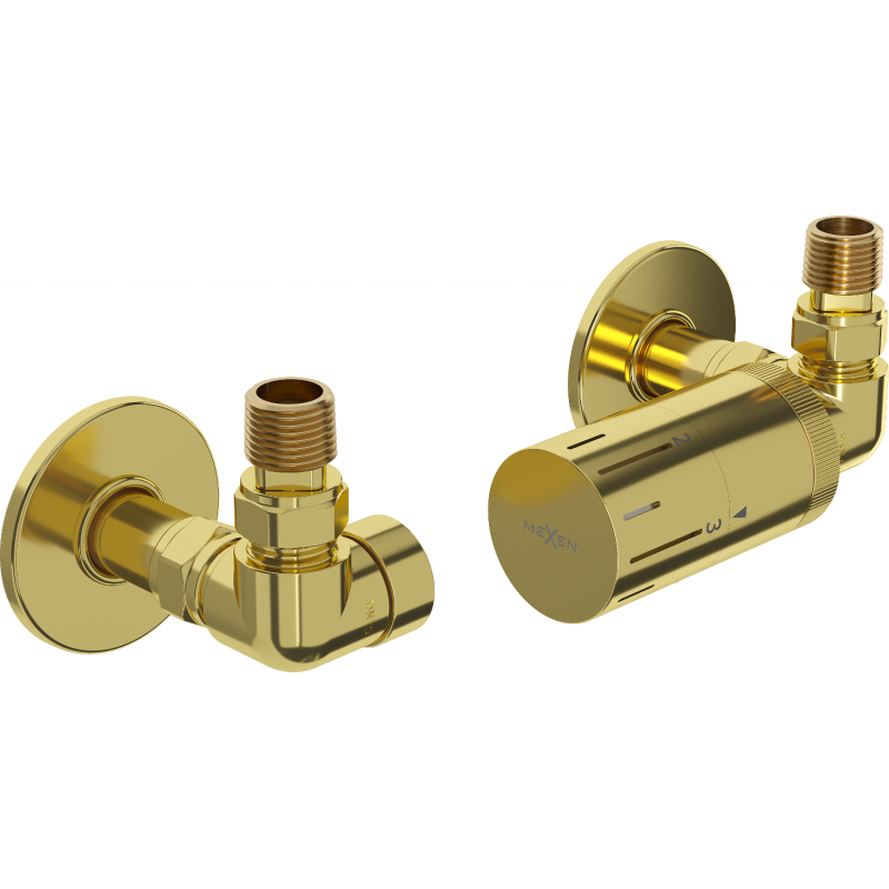 Mexen G05 ensemble thermostatique axial avec cache R, doré - W903-958-904-50