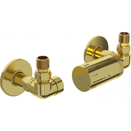 Mexen G05 ensemble thermostatique axial avec cache R, doré - W903-958-904-50
