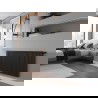 Radiateur plat Mexen CC21 300 x 1200 mm, raccordement inférieur central, 883 W, noir - W6C21-030-120-70