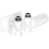 Mexen G05 kit thermostatique d'angle/droit avec cache S, Duplex, DN50, blanc - W908-958-910-20