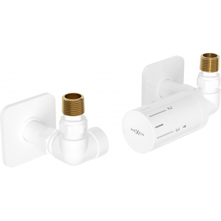 Mexen G05 ensemble thermostatique axiale avec rosace S, blanc - W903-958-909-20