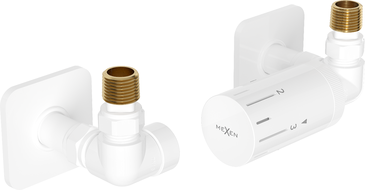 Mexen G05 ensemble thermostatique axiale avec rosace S, blanc - W903-958-909-20