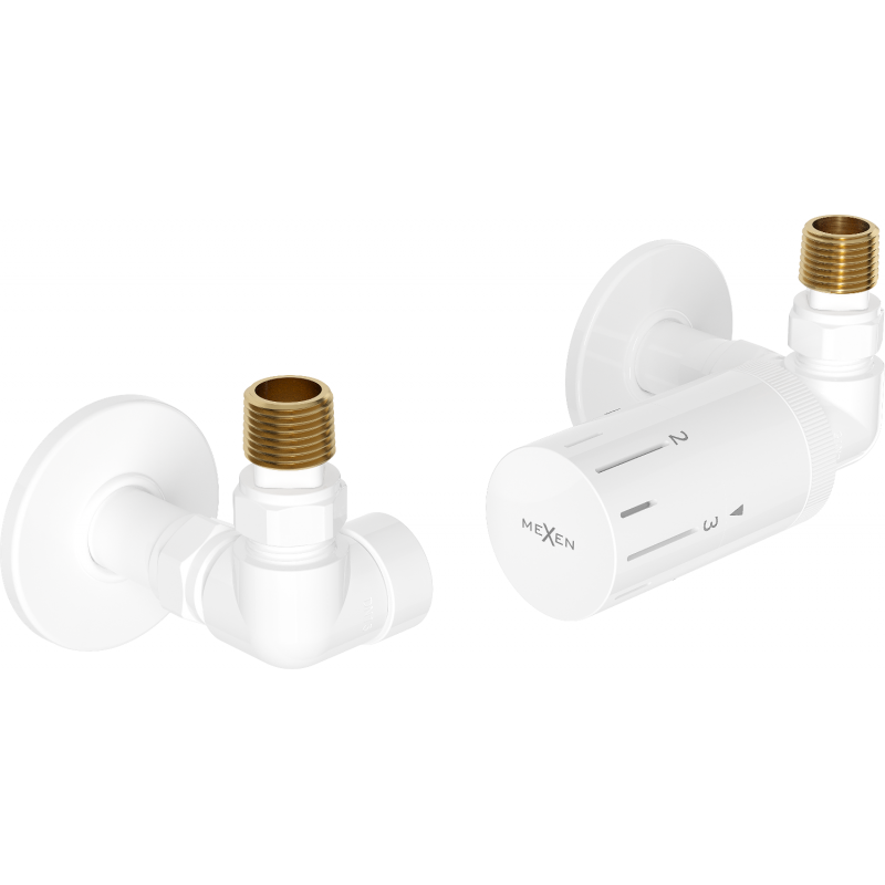 Mexen G05 ensemble thermostatique axial avec cache R, blanc - W903-958-904-20