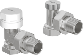 Mexen vannes de radiateur angulaires, nickel - W913-012-01