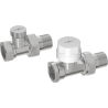 Mexen vannes de radiateur droites, nickel - W914-012-01